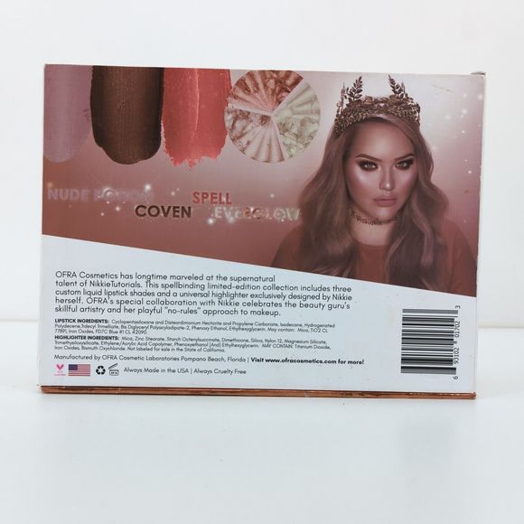 OFRA Nikkie Tutorials Custom Liquid Lipstick Nude Potion Coven Spell Highlighter - Picture 6 of 7